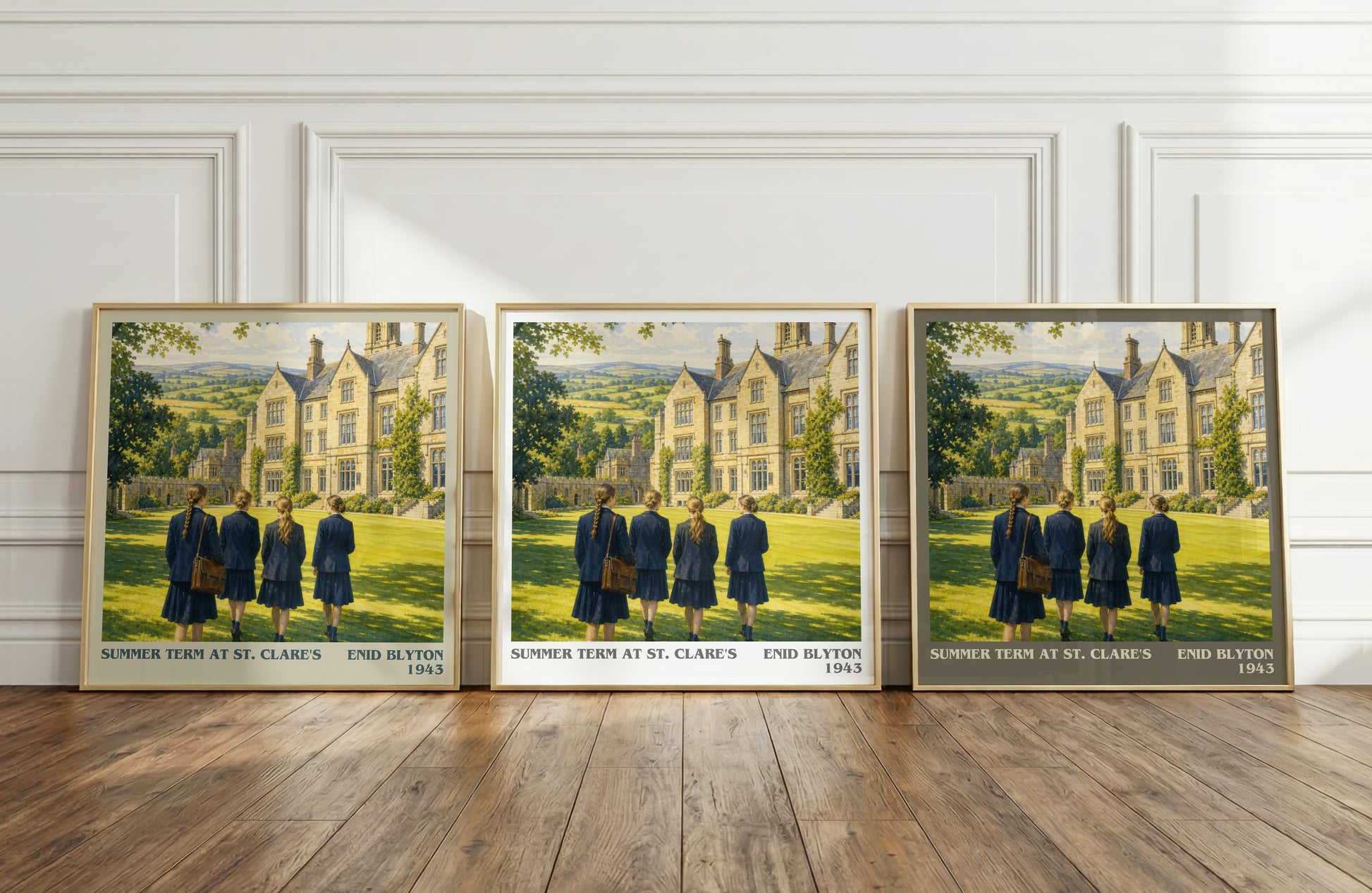 Summer Term At St. Clare'S literary art print colour and style options – Enid Blyton book art