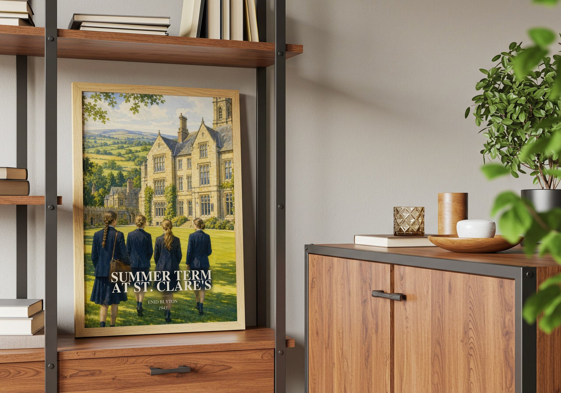 Summer Term At St. Clare'S book watercolour illustration paper finish options – matte satin gloss