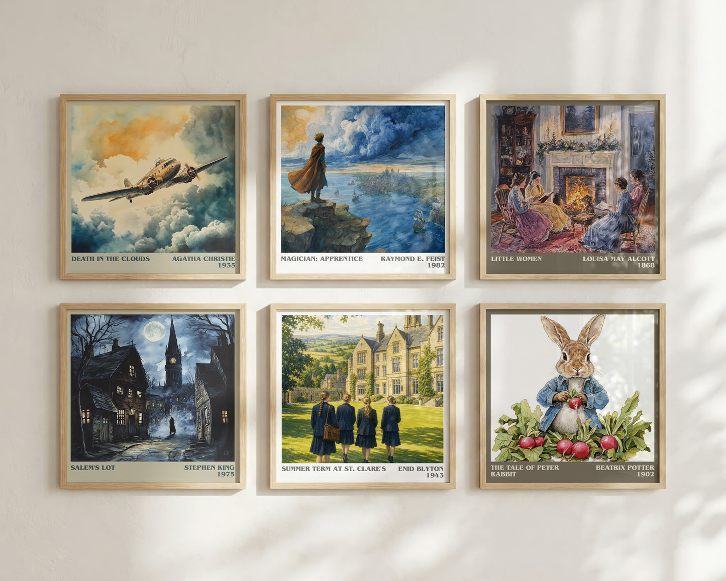 Summer Term At St. Clare'S literary print framed by window – literary home decor