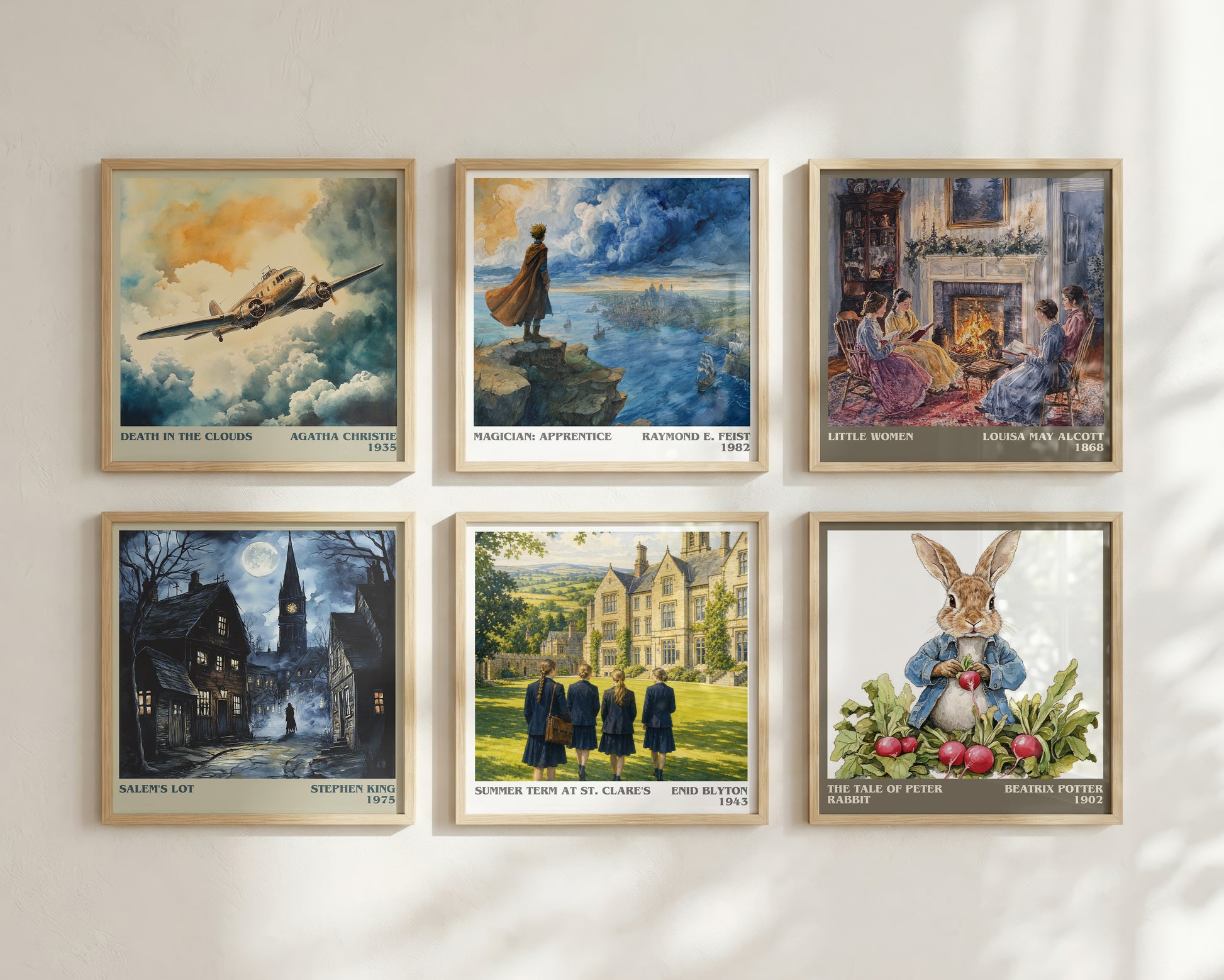 Summer Term At St. Clare'S literary print framed by window – literary home decor