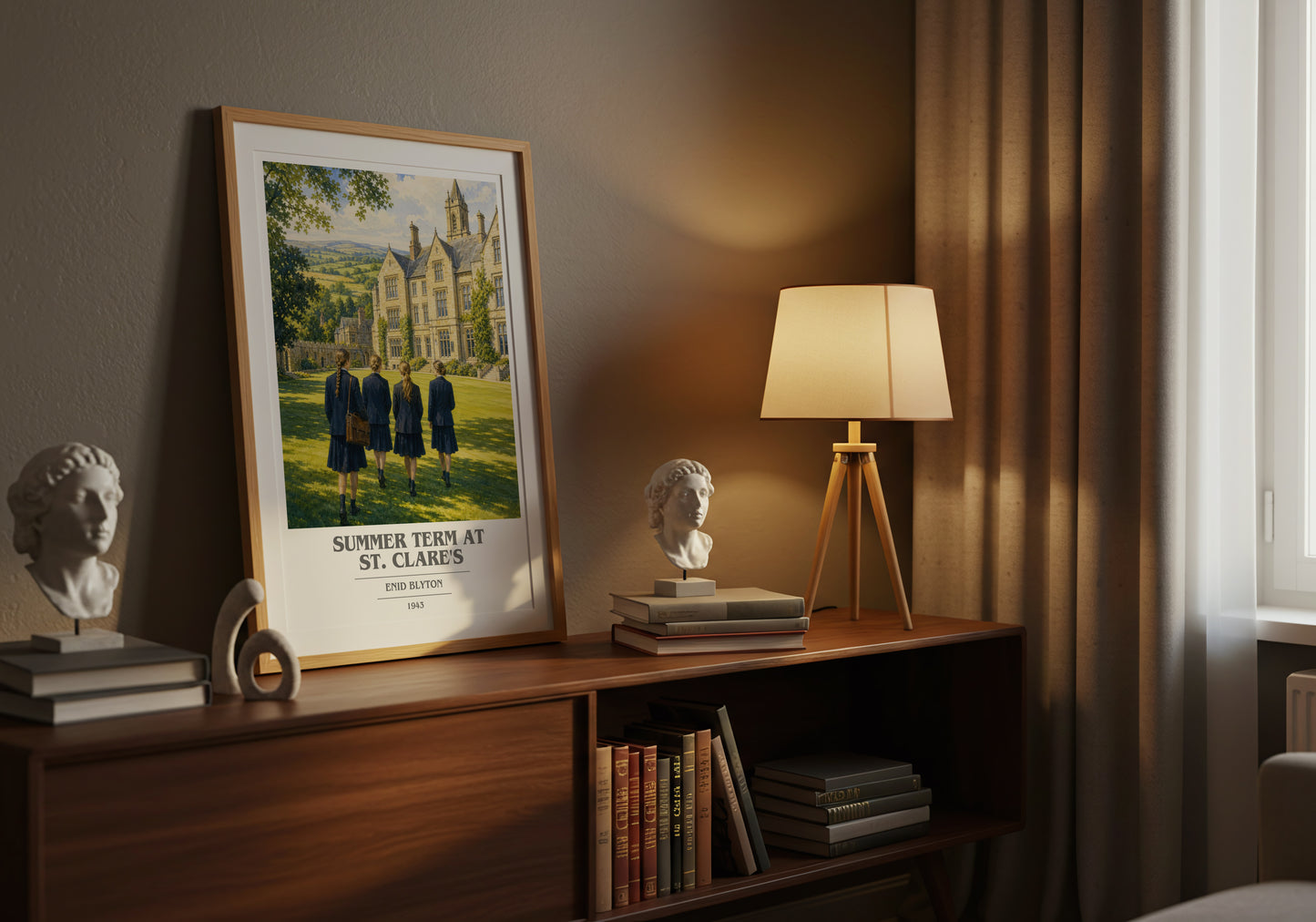 Summer Term At St. Clare'S book cover book poster framed on wall – childrens wall art