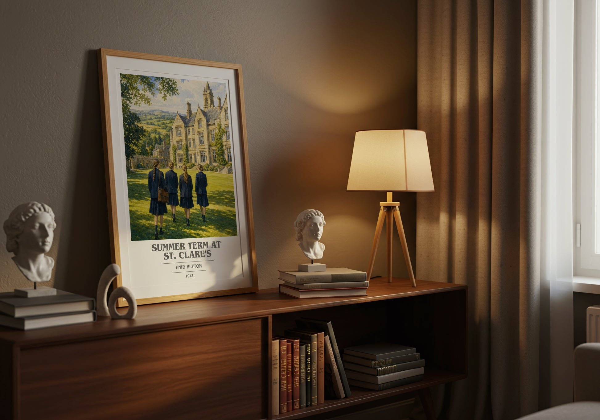 Summer Term At St. Clare'S book cover book poster framed on wall – childrens wall art