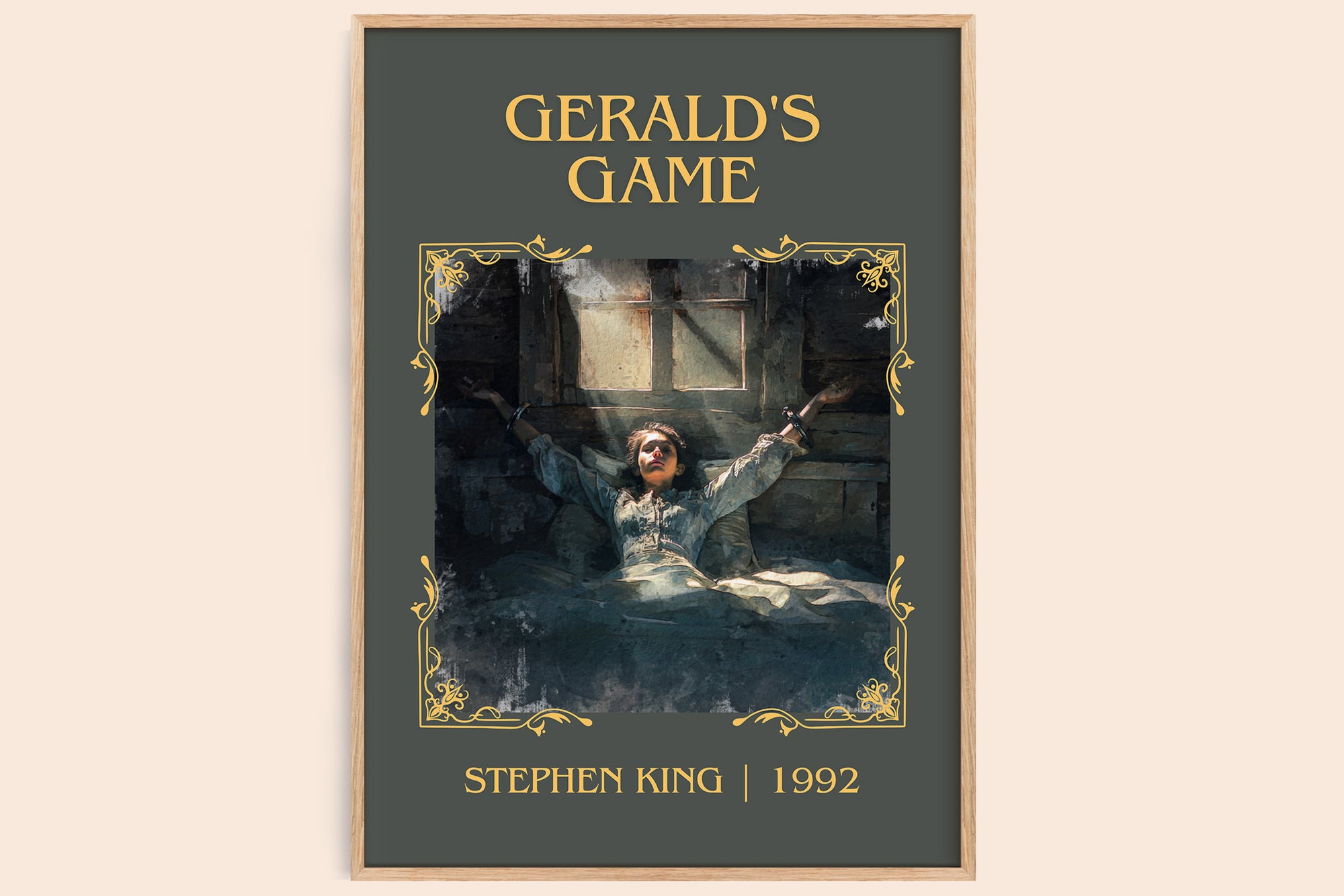 Gerald's Game classic book art book poster by Stephen King – framed literary art print