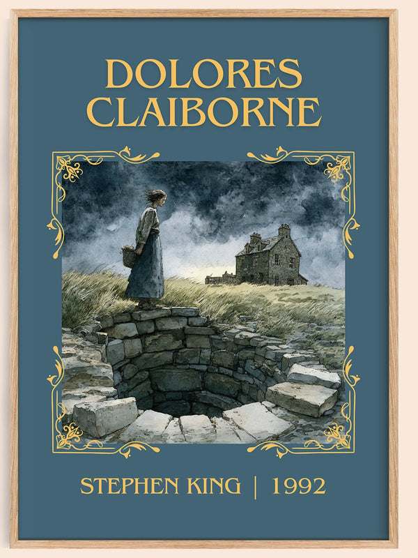 Dolores Claiborne classic book art book poster by Stephen King – framed literary art print