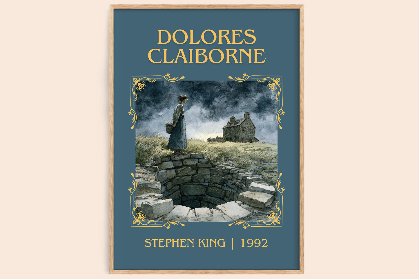 Dolores Claiborne classic book art book poster by Stephen King – framed literary art print