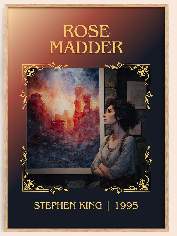 Rose Madder classic book art book poster by Stephen King – framed literary art print