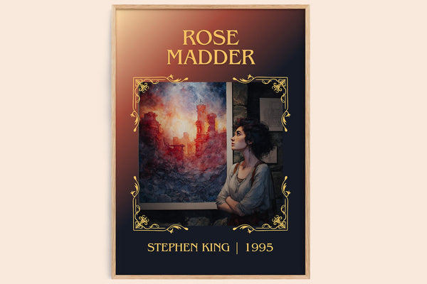 Rose Madder classic book art book poster by Stephen King – framed literary art print