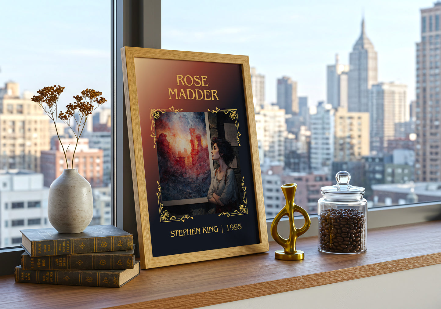Rose Madder classic book art print paper finish options – matte satin gloss