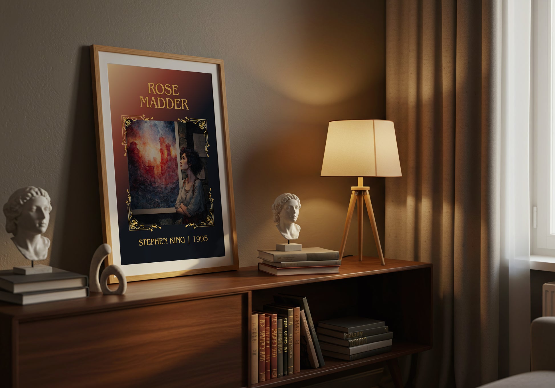 Rose Madder classic book art book poster framed on wall – horror wall art