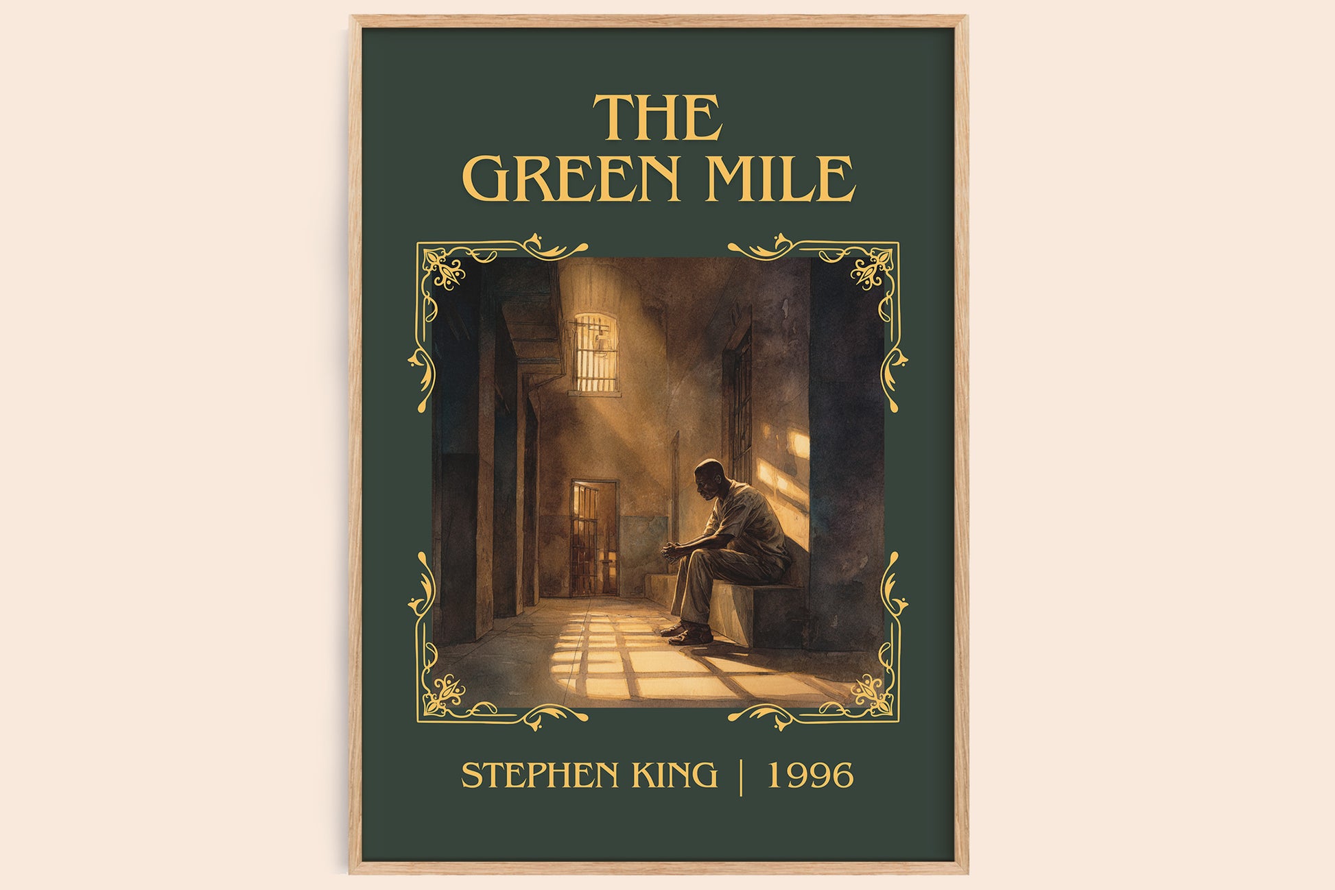 The Green Mile classic book art book poster by Stephen King – framed literary art print