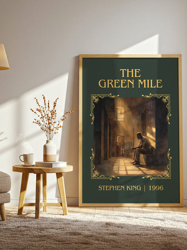 The Green Mile classic book art print in frame leaning in hallway – horror wall art