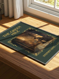The Green Mile Classic Book Art Print by Stephen King – print on a sunlit desk