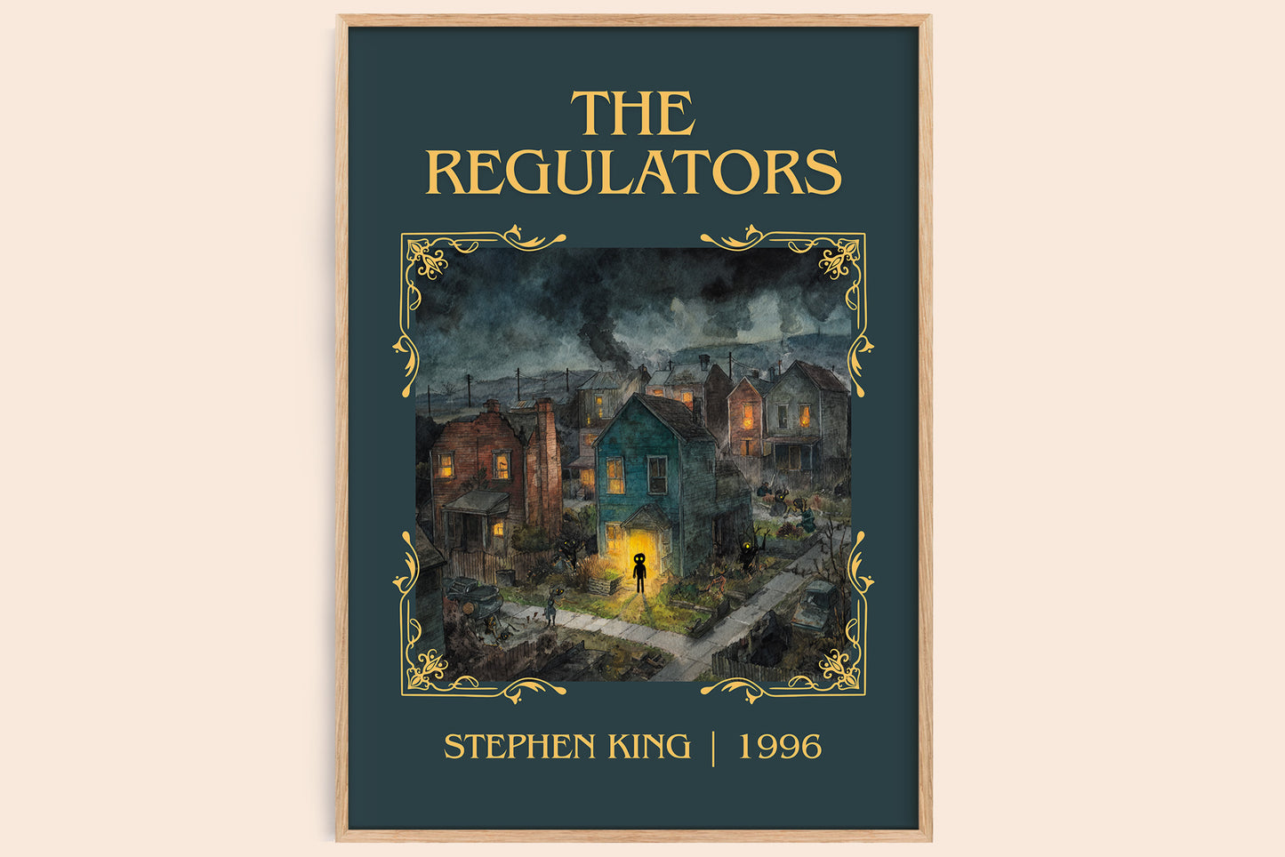 The Regulators classic book art book poster by Stephen King – framed literary art print