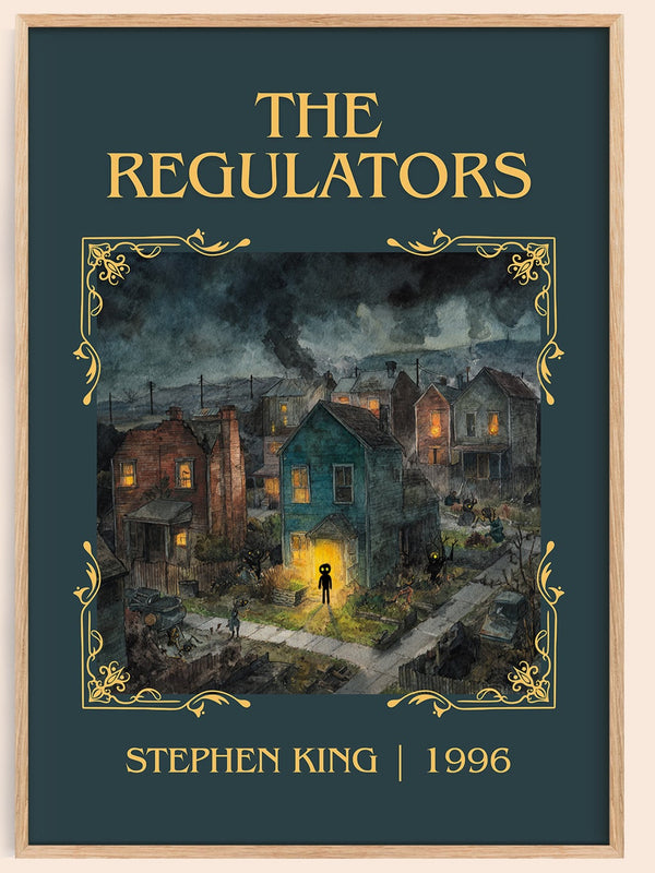 The Regulators classic book art book poster by Stephen King – framed literary art print