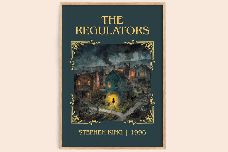 The Regulators classic book art book poster by Stephen King – framed literary art print