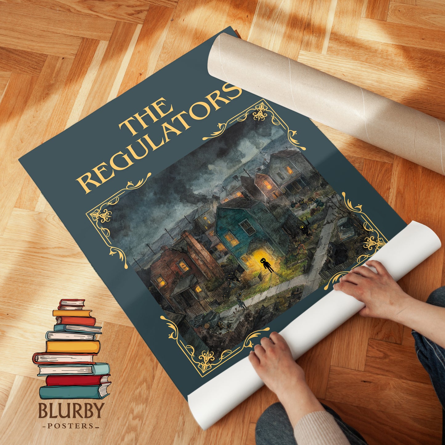 The Regulators classic book art print on bookshelf – Stephen King fan gift