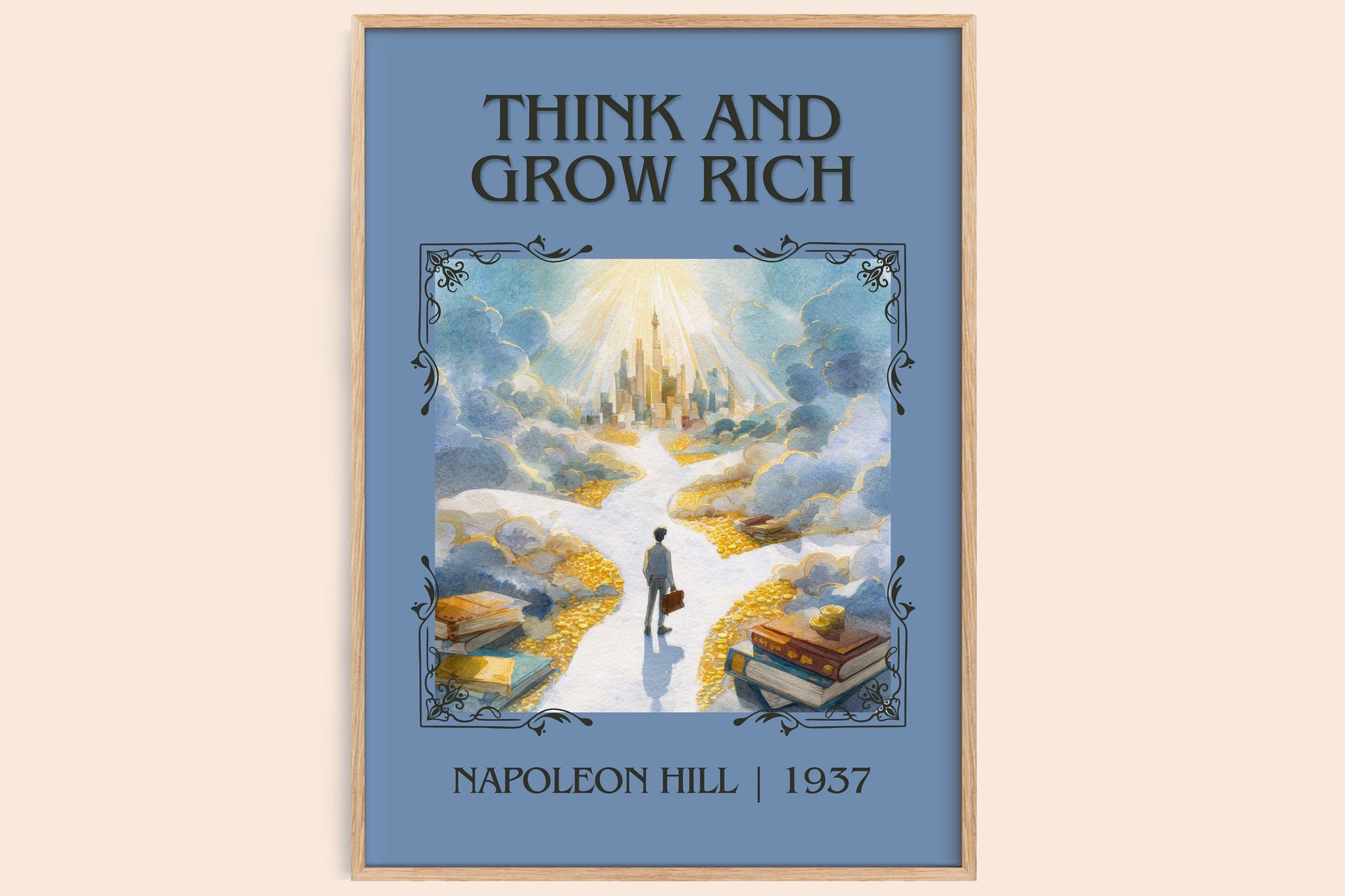 Think and Grow Rich Classic Book Art Print by Napoleon Hill