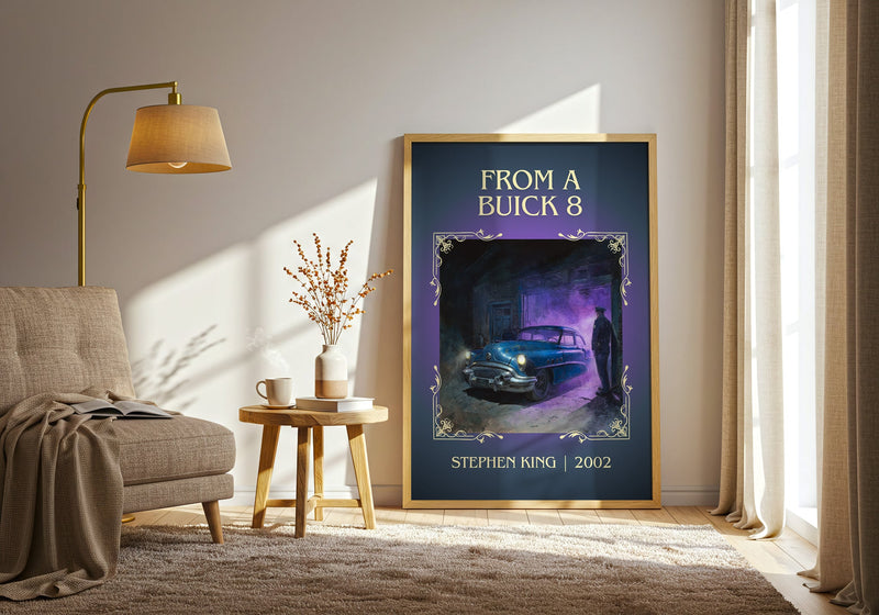 From a Buick 8 classic book art print in frame leaning in hallway – horror wall art