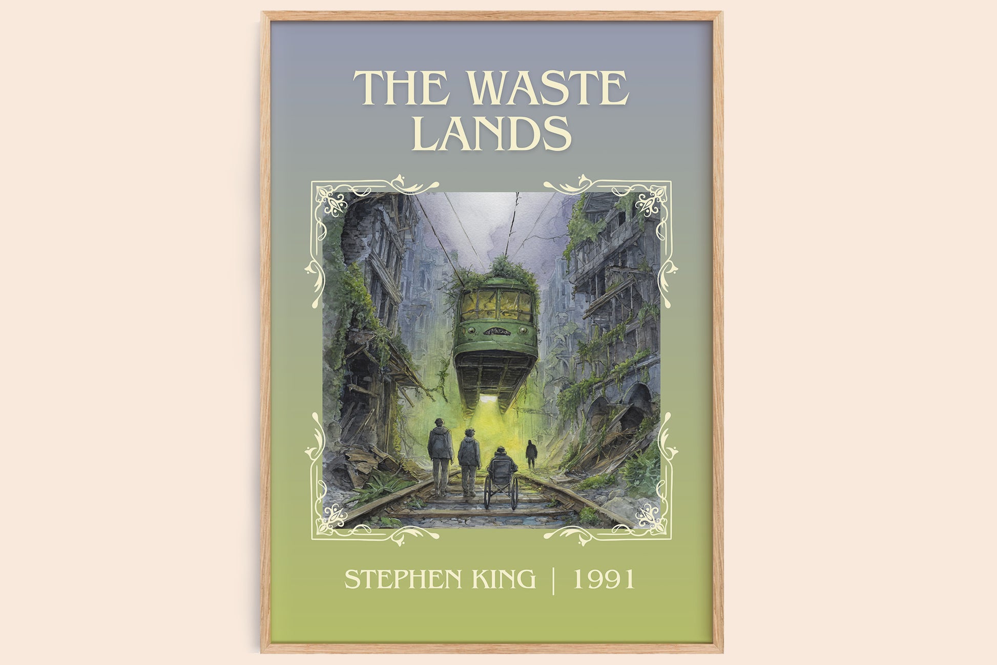 The waste lands classic book art book poster by Stephen King – framed literary art print
