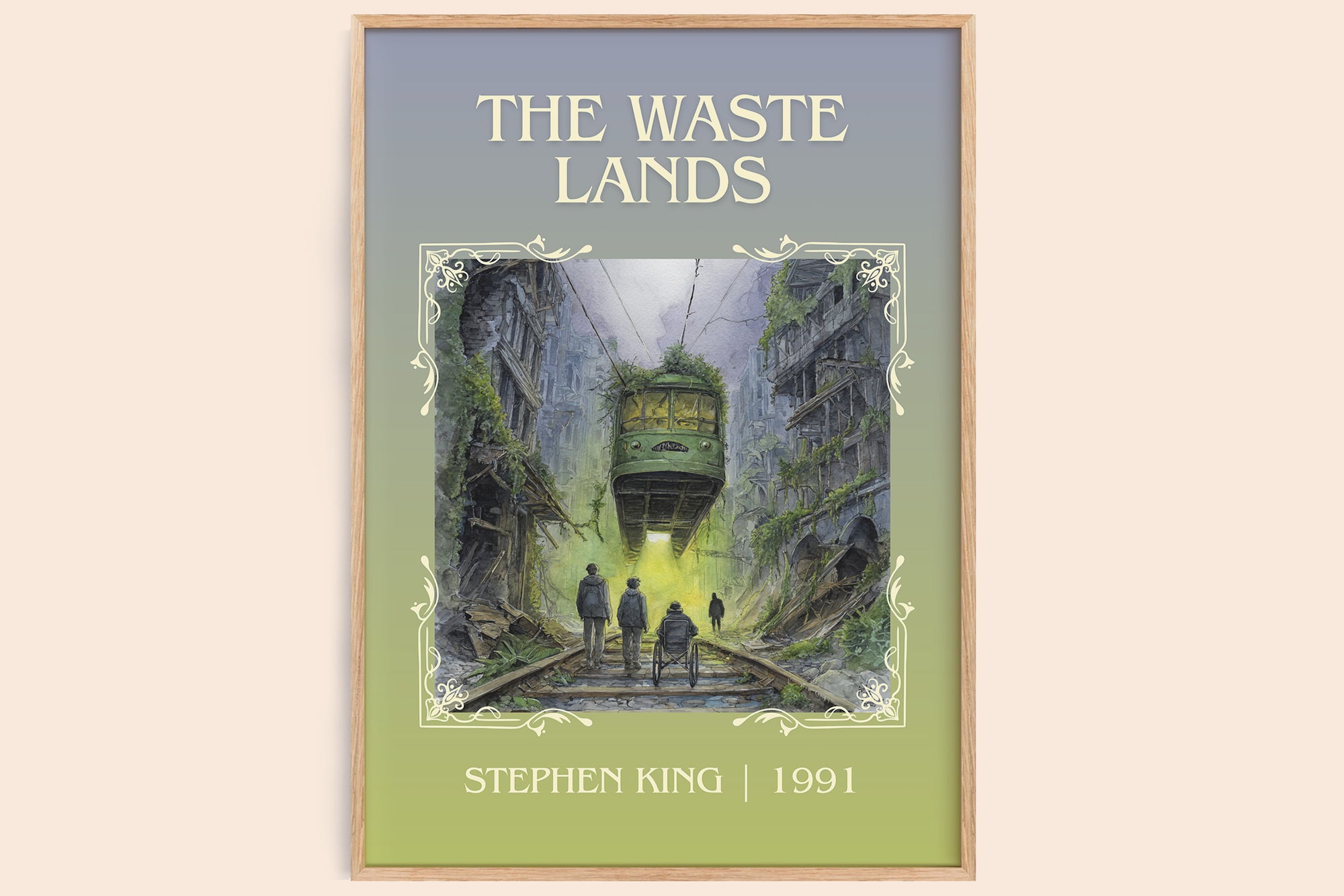 The waste lands classic book art book poster by Stephen King – framed literary art print