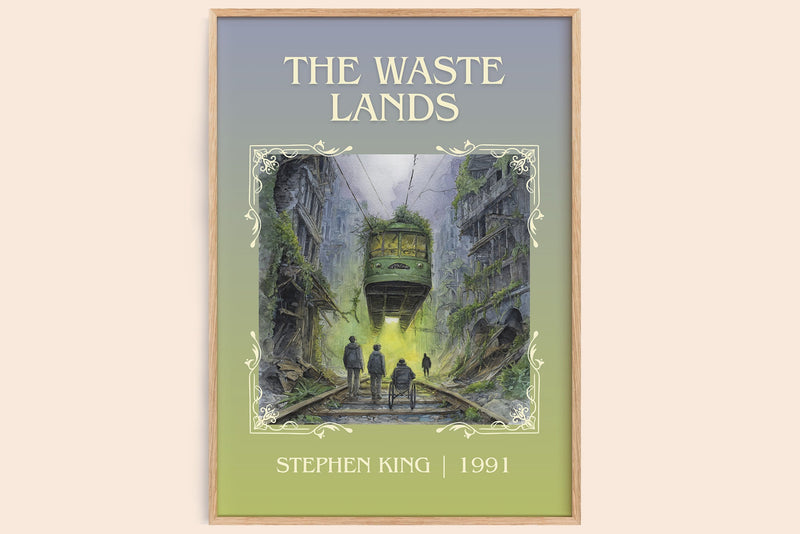 The waste lands classic book art book poster by Stephen King – framed literary art print