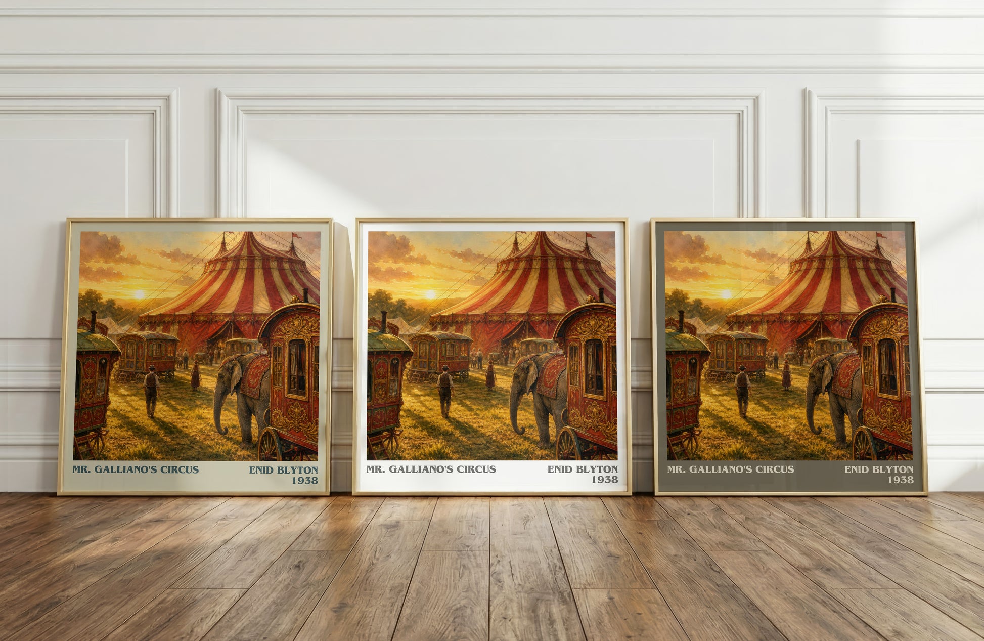 Mr. Galliano'S Circus literary art print colour and style options – Enid Blyton book art