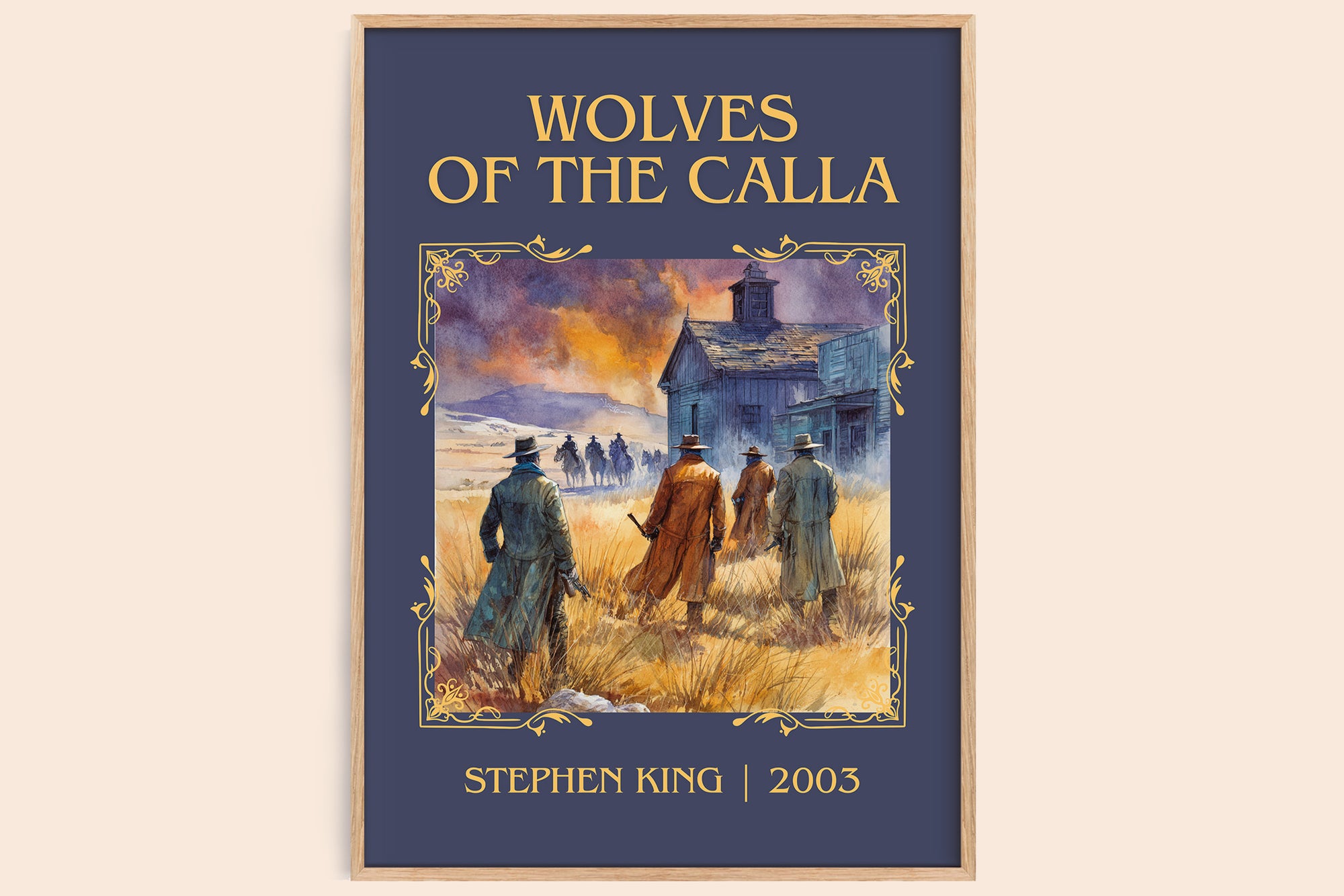 Wolves of the Calla classic book art book poster by Stephen King – framed literary art print