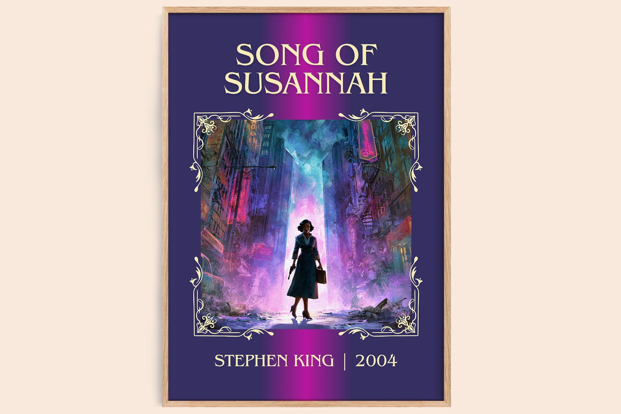Song of Susannah classic book art book poster by Stephen King – framed literary art print