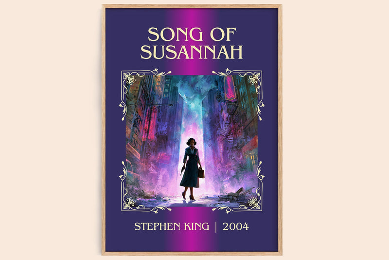 Song of Susannah classic book art book poster by Stephen King – framed literary art print