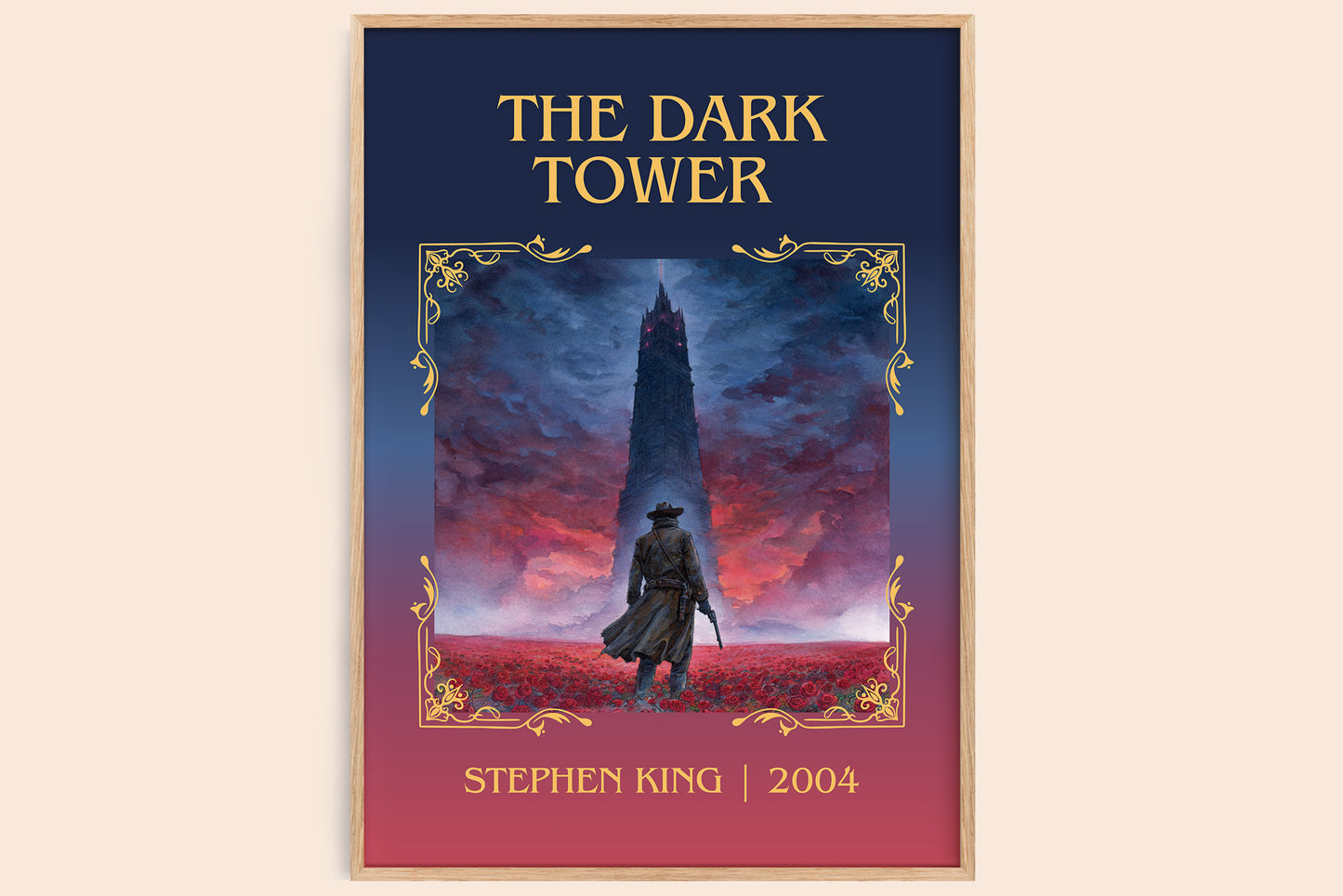 The Dark Tower classic book art book poster by Stephen King – framed literary art print