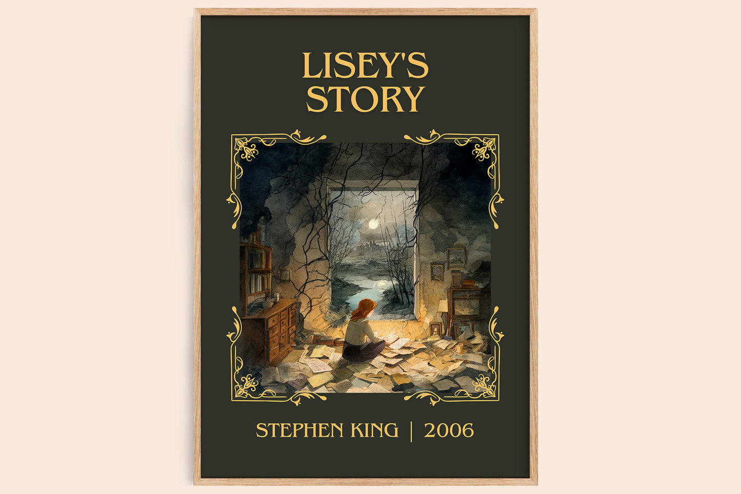 Lisey's Story classic book art book poster by Stephen King – framed literary art print