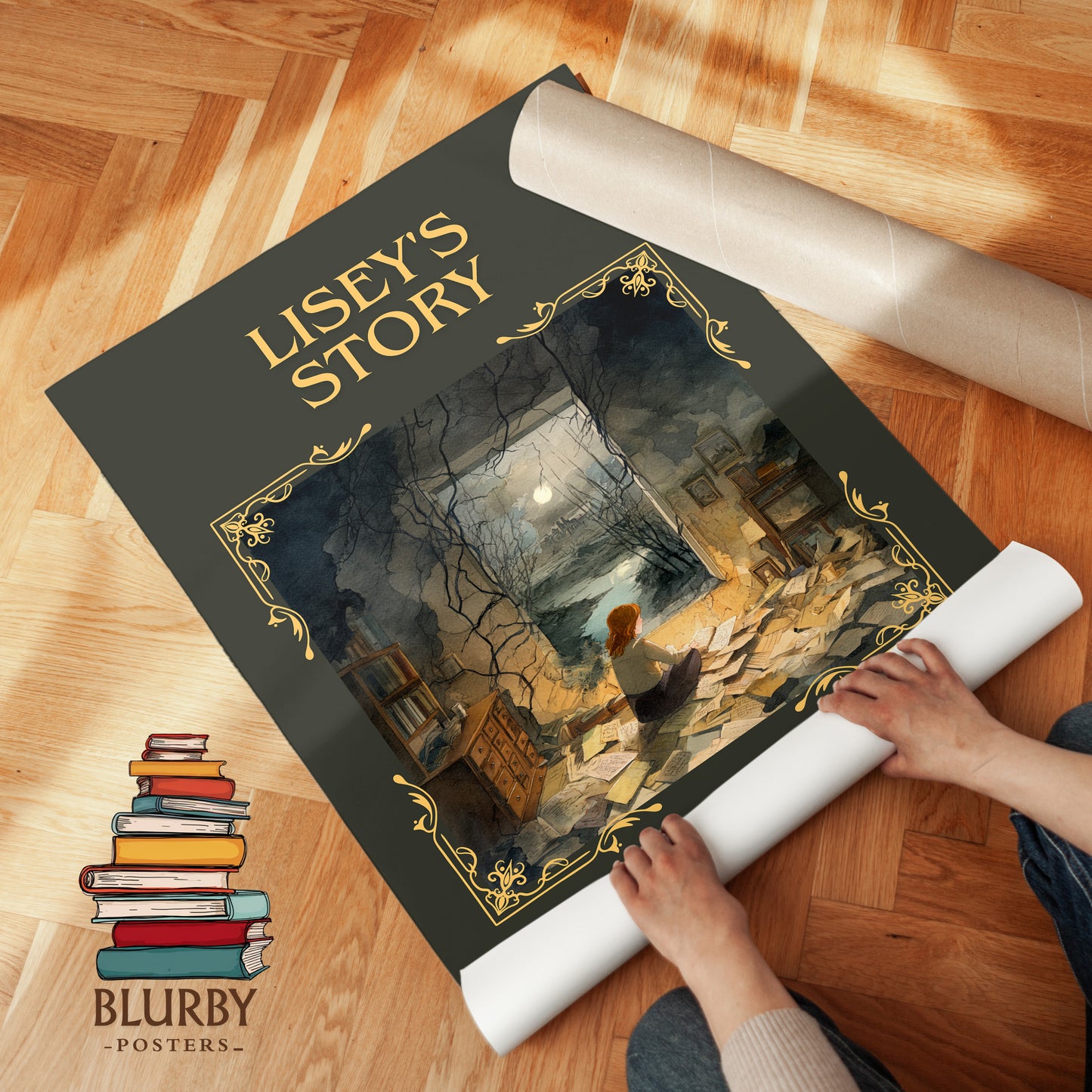 Lisey's Story classic book art print on bookshelf – Stephen King fan gift