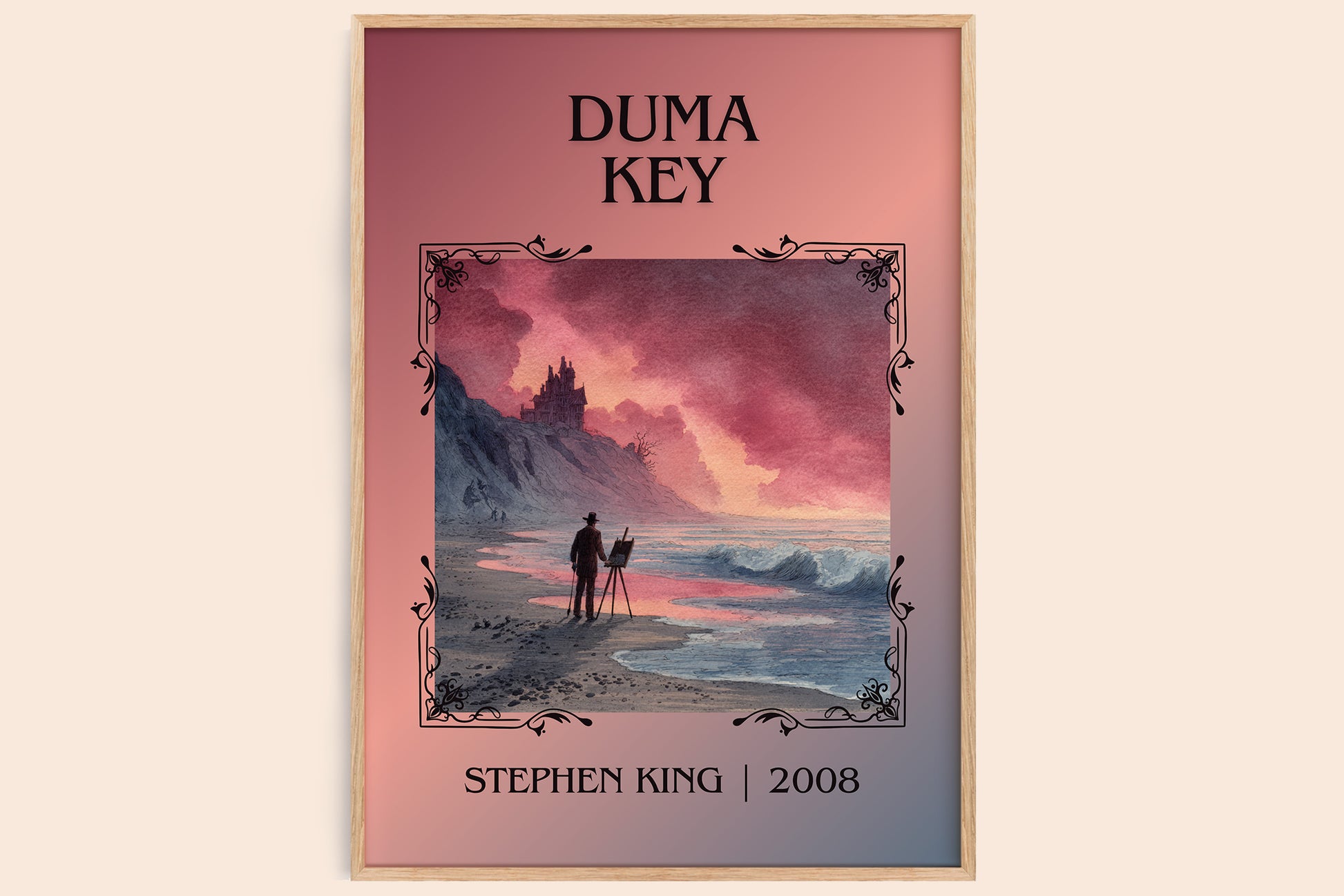 Duma Key classic book art book poster by Stephen King – framed literary art print