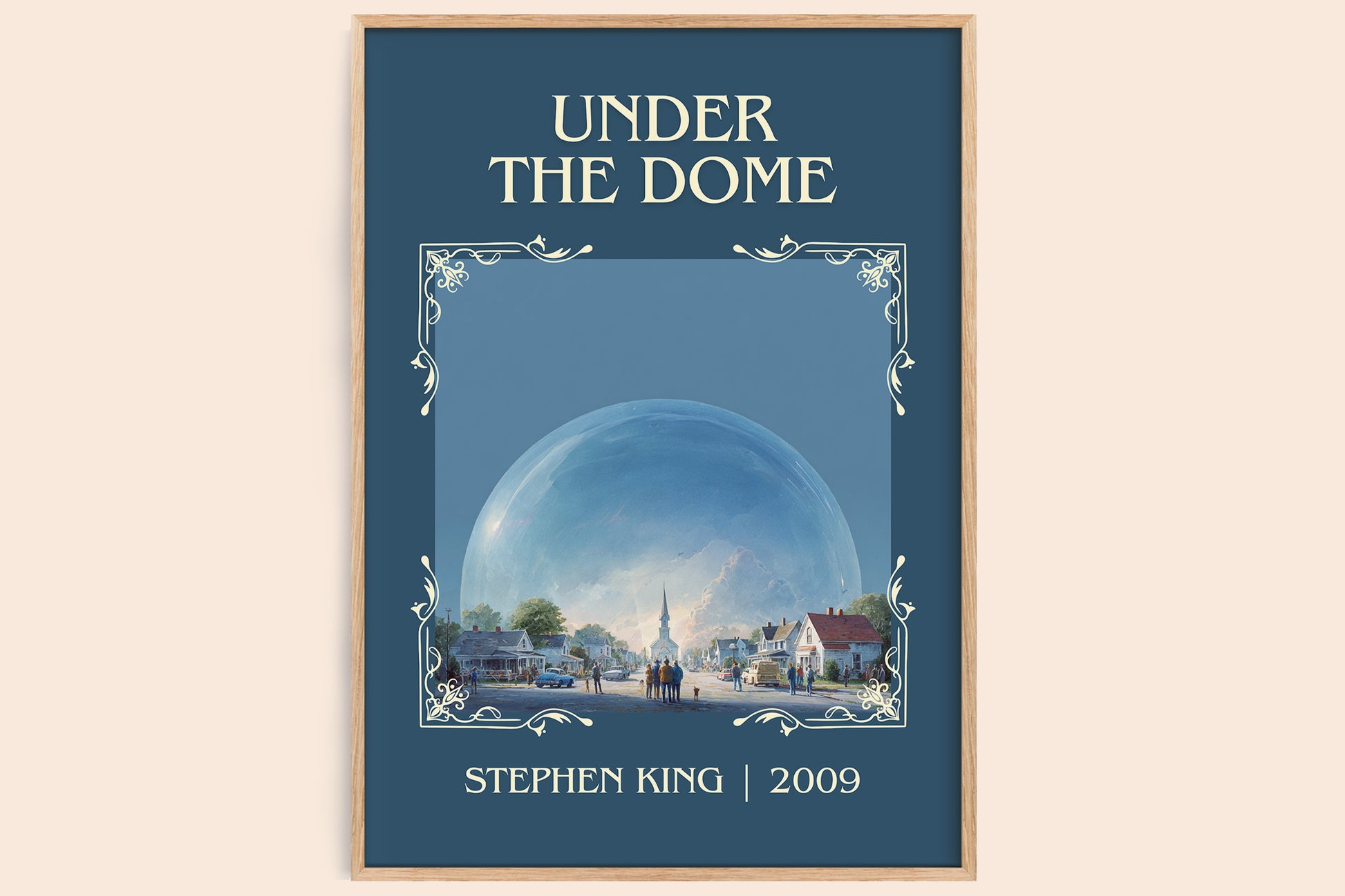 Under the Dome classic book art book poster by Stephen King – framed literary art print