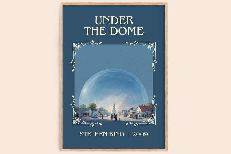 Under the Dome classic book art book poster by Stephen King – framed literary art print