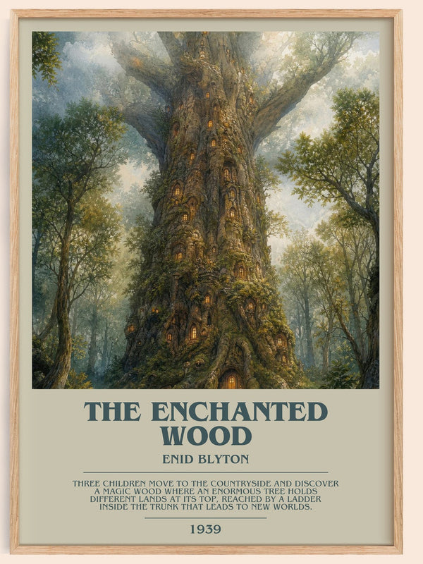 The Enchanted Wood bookish book poster by Enid Blyton – framed literary art print
