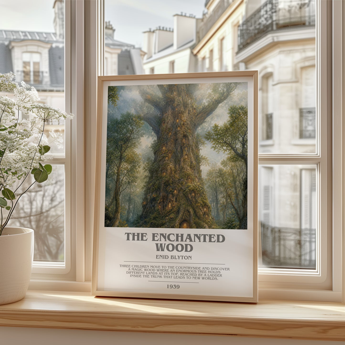 The Enchanted Wood bookish poster colour and style options – Enid Blyton book art