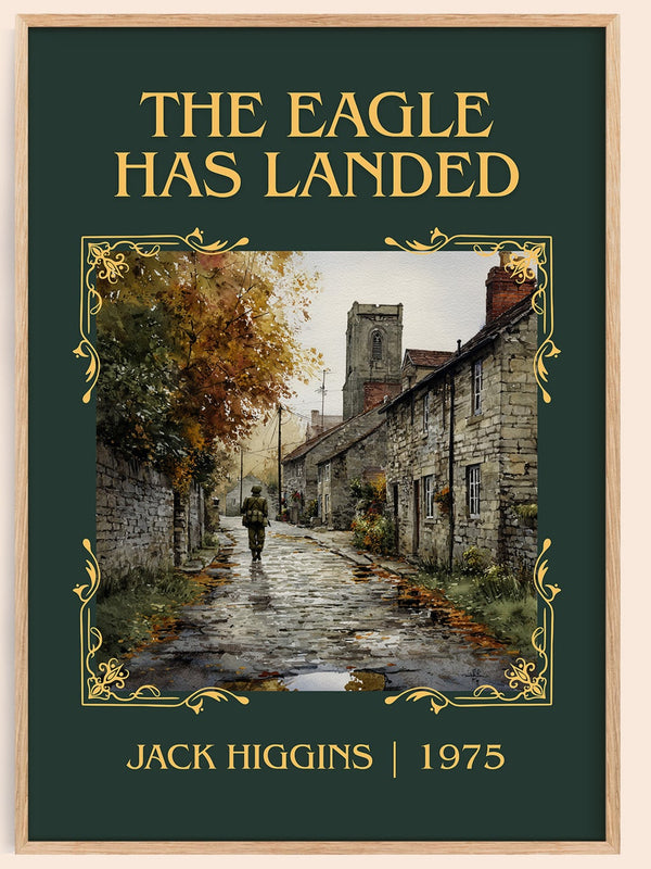 The Eagle Has Landed classic book art book poster by Jack Higgins – framed literary art print