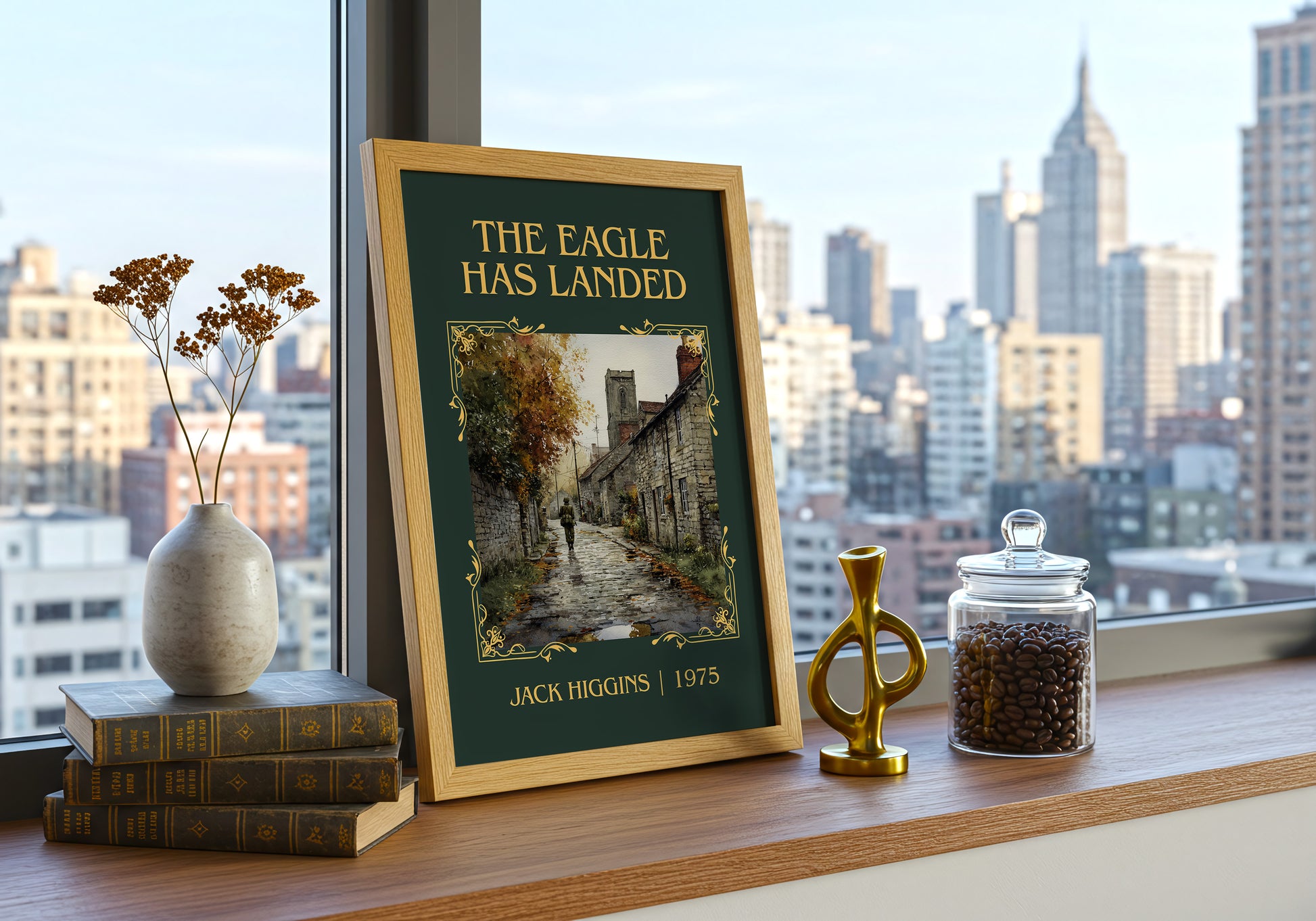 The Eagle Has Landed classic book art print paper finish options – matte satin gloss