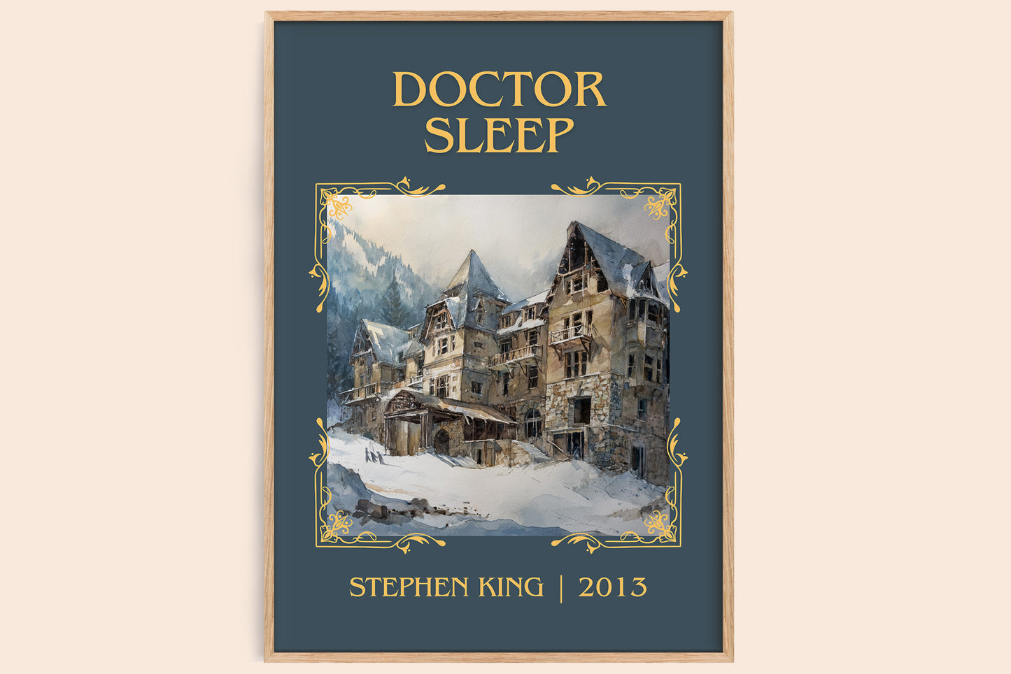 Doctor Sleep classic book art book poster by Stephen King – framed literary art print