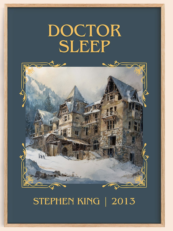 Doctor Sleep classic book art book poster by Stephen King – framed literary art print