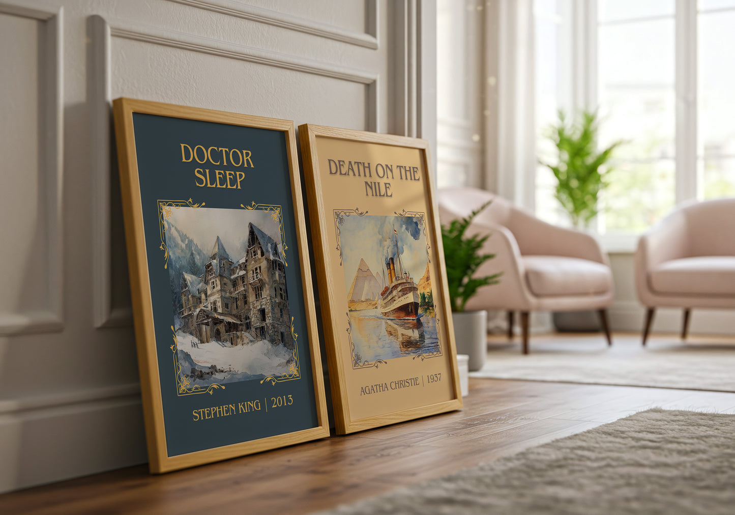 Doctor Sleep classic book art print framed by window – literary home decor