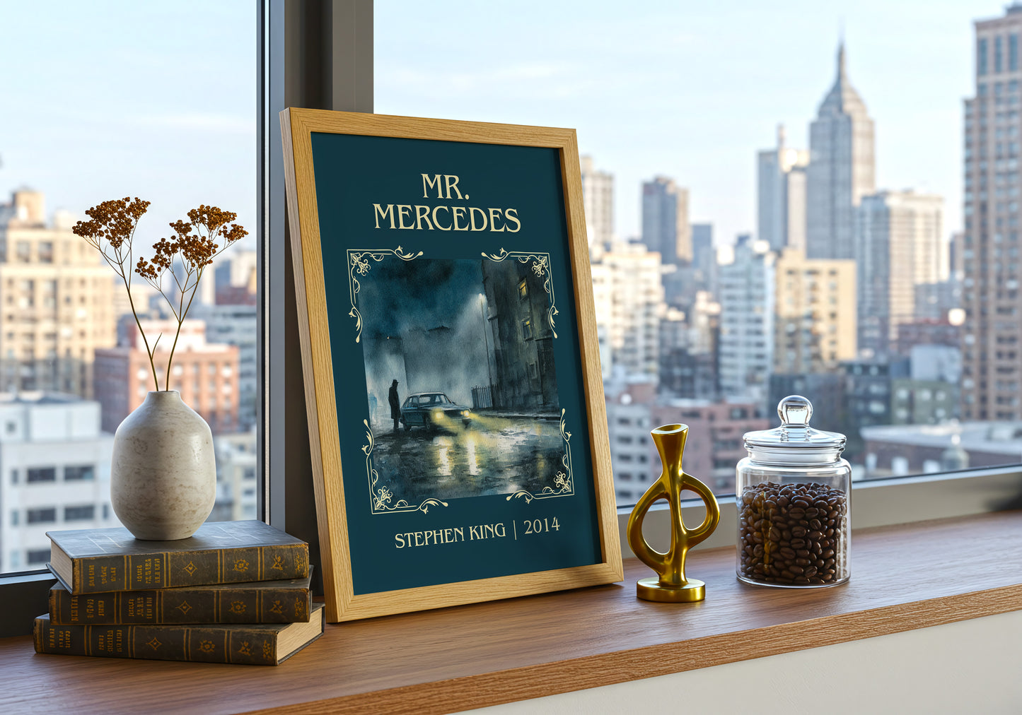 Mr. Mercedes classic book art print paper finish options – matte satin gloss