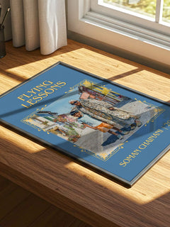 Flying Lessons Classic Book Art Print by Soman Chainani – print on a sunlit desk
