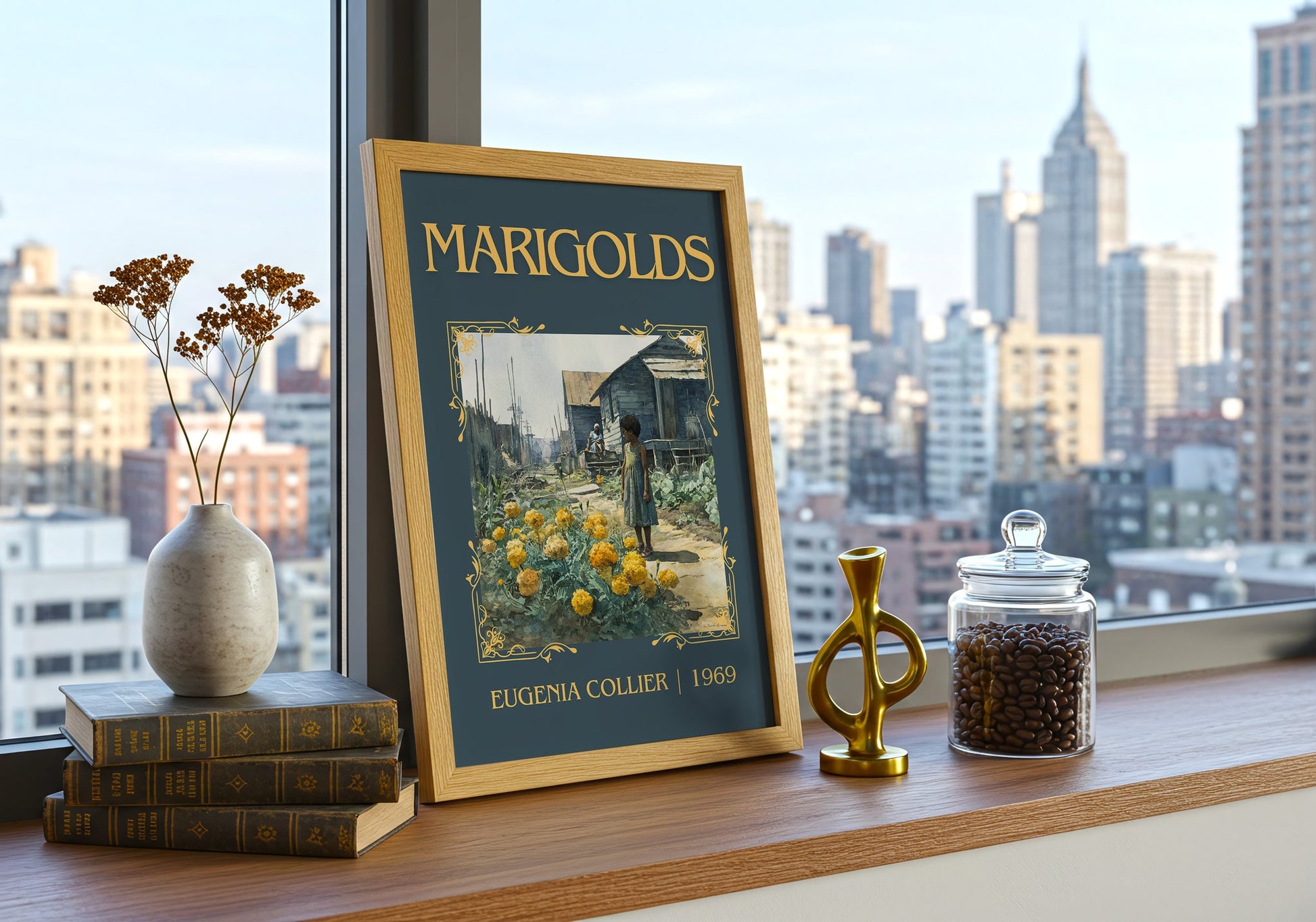 Marigolds classic book art print paper finish options – matte satin gloss