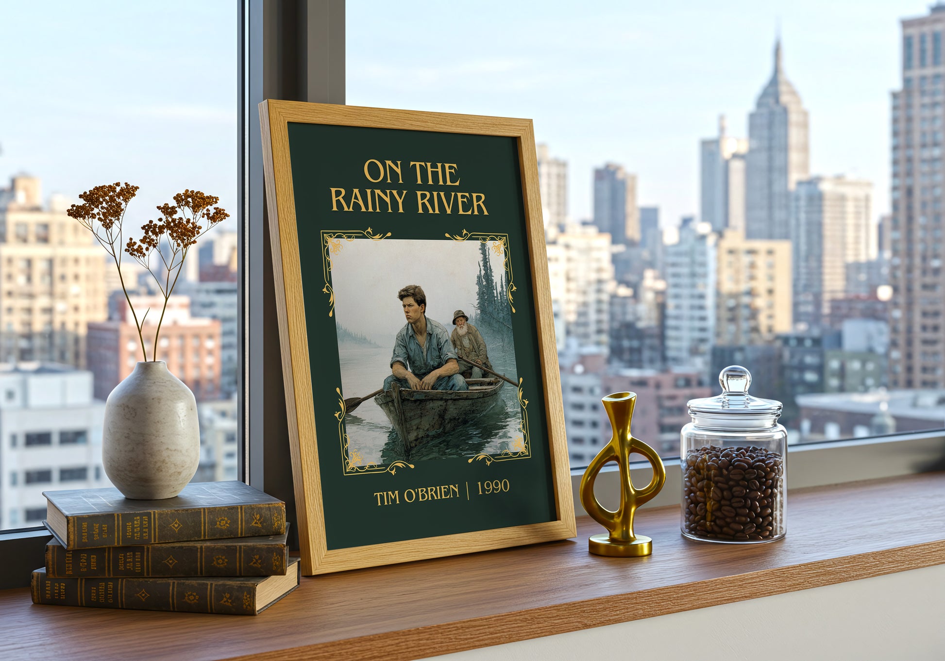 On The Rainy River classic book art print paper finish options – matte satin gloss