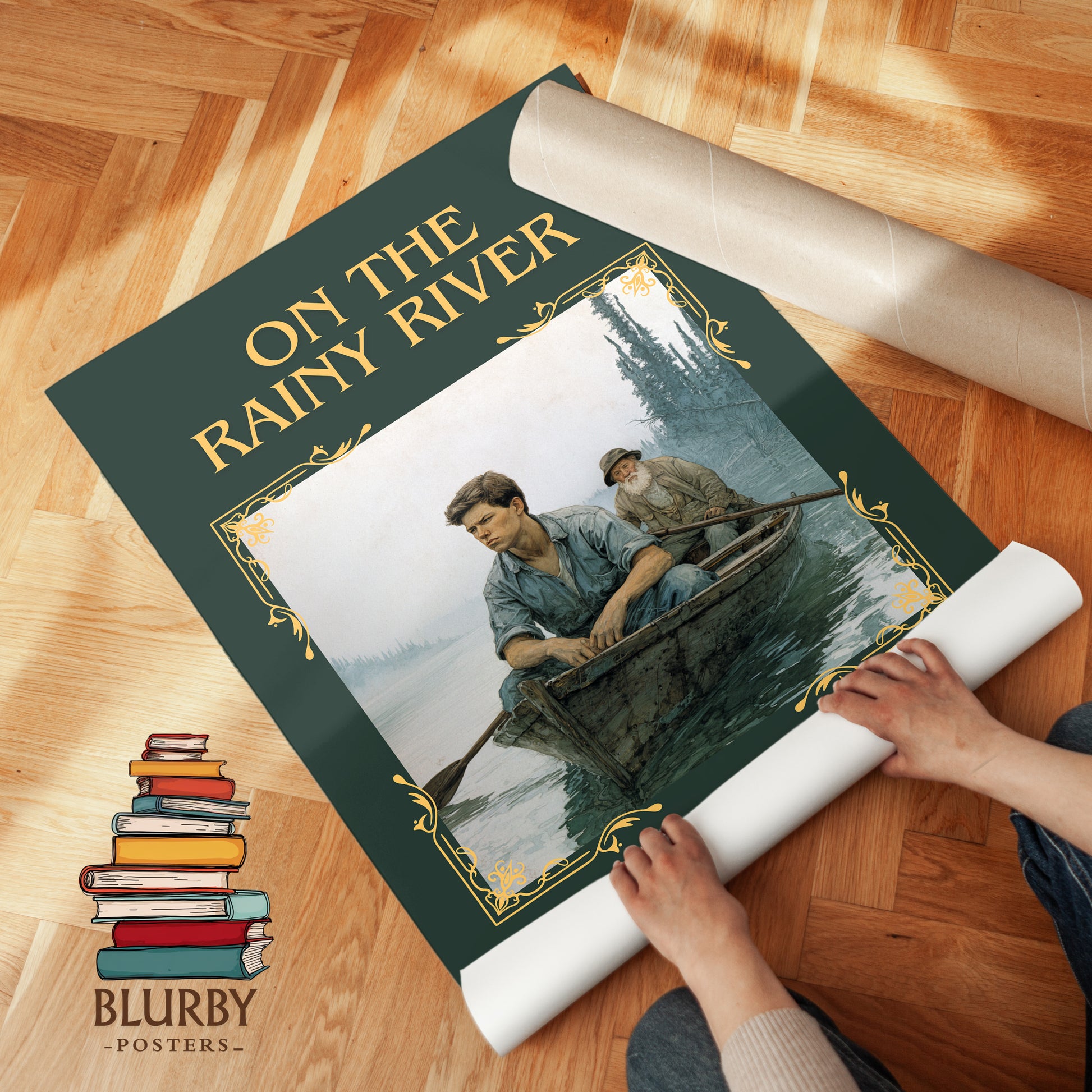 On The Rainy River classic book art print on bookshelf – Tim O'Brien fan gift