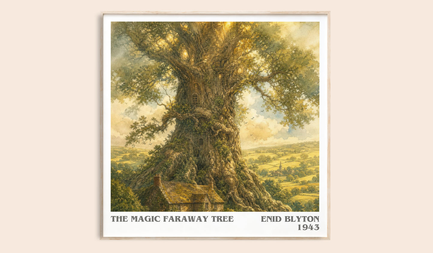 The Magic Faraway Tree literary book poster by Enid Blyton – framed literary art print