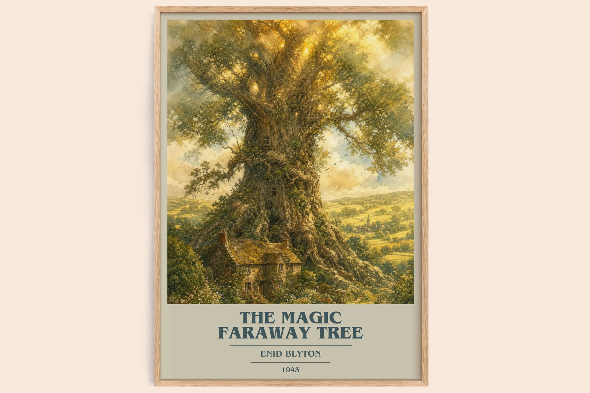 The Magic Faraway Tree book cover book poster by Enid Blyton – framed literary art print