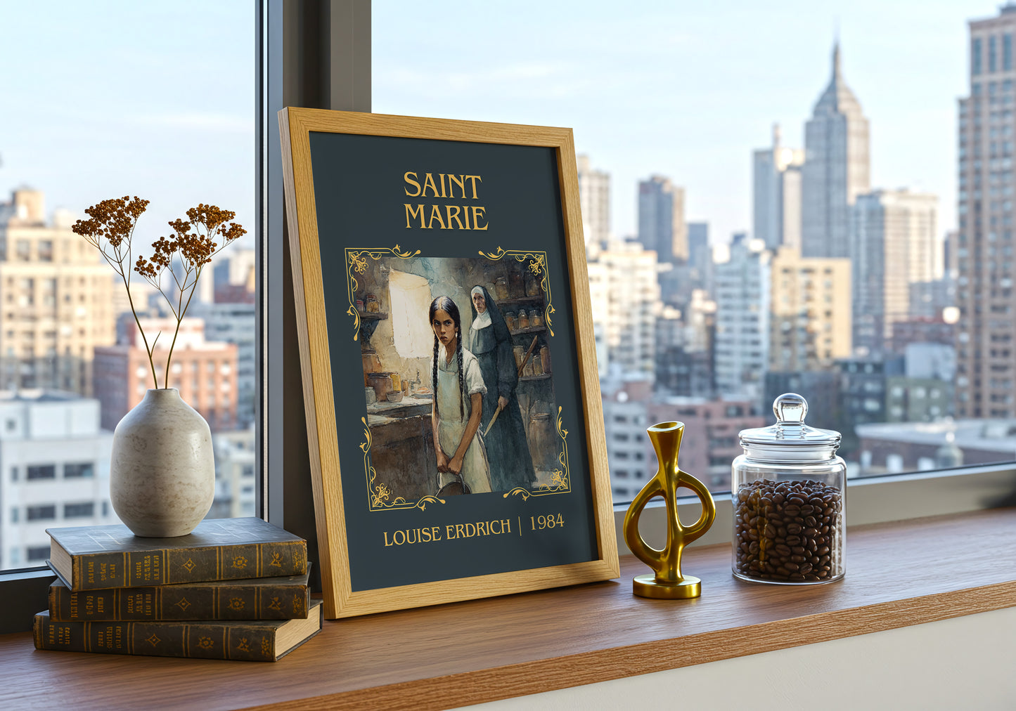 Saint Marie classic book art print paper finish options – matte satin gloss